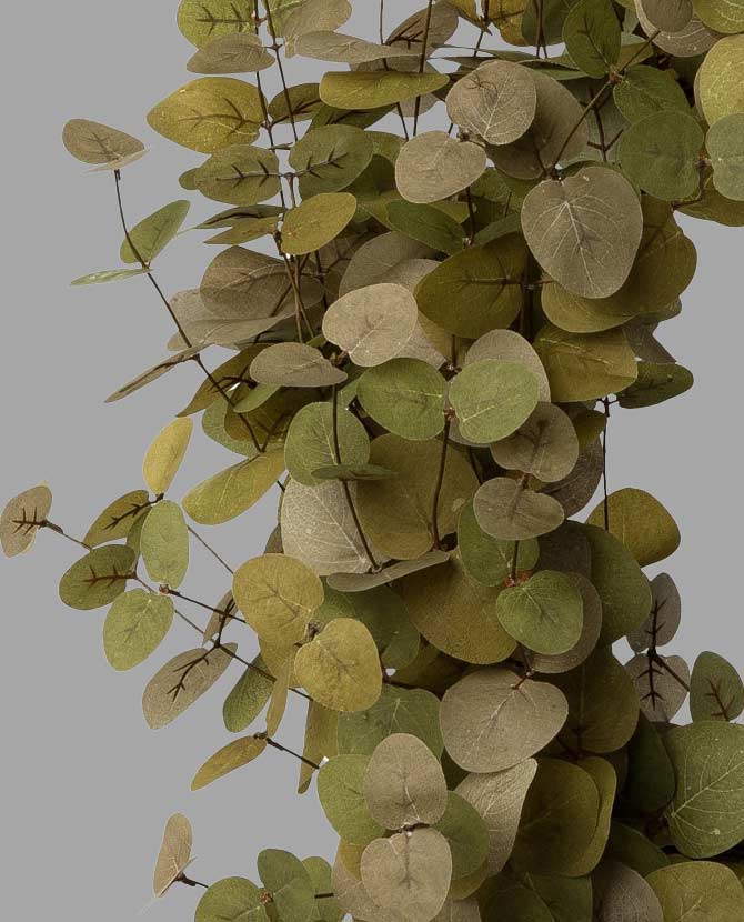 Mű eukaliptusz koszorú Ø 60 cm fáradt zöld "Eucalyptus"