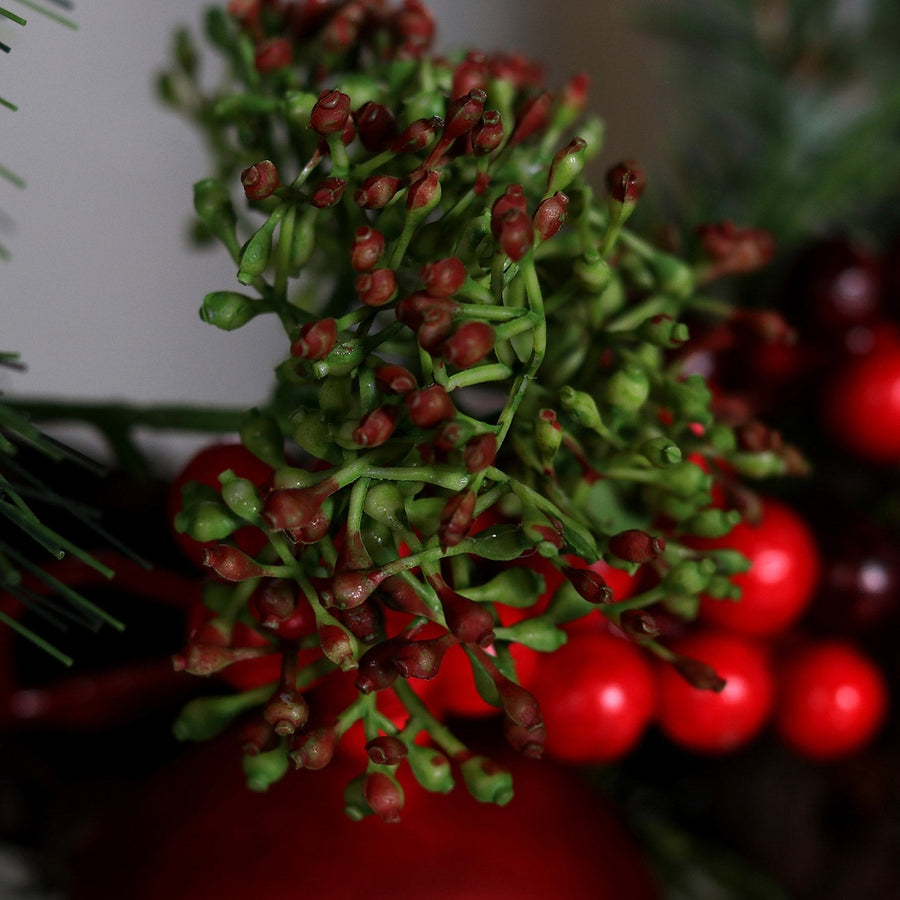 Karácsonyi mű fenyő koszorú mix.