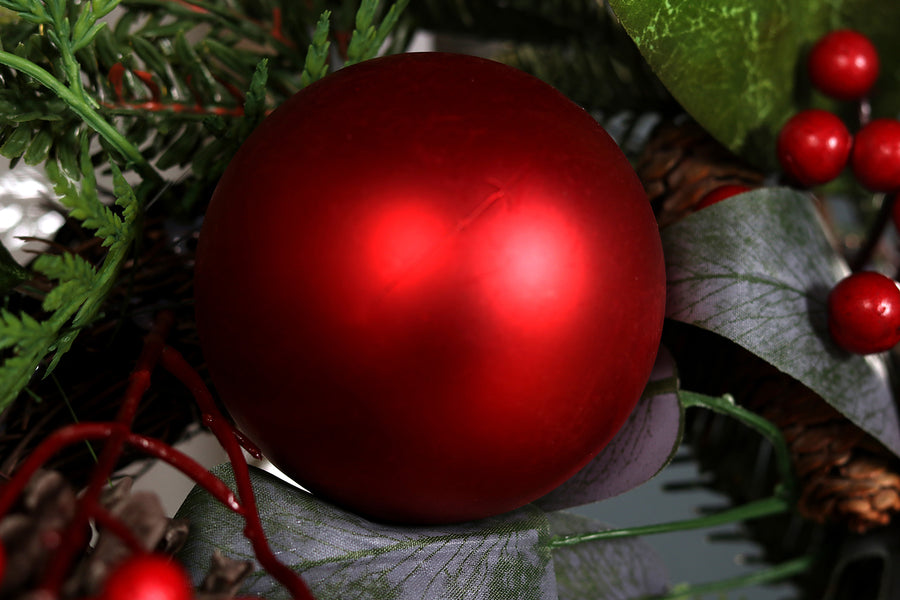 Karácsonyi mű fenyő koszorú mix.