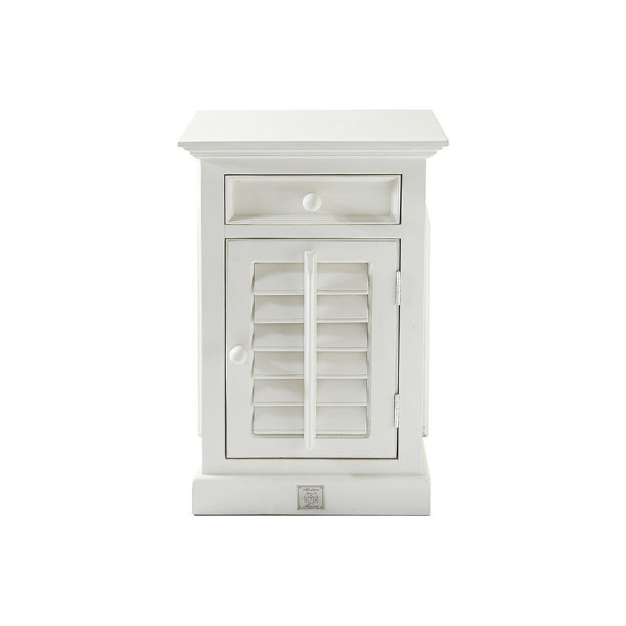 NEW ORLEANS fehér akácfa éjjeliszekrény jobb 75 cm letisztult front nézetben