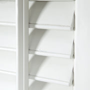 Fehér akácfa lamellás ajtós szekrény New Orleans kollekció 210 cm