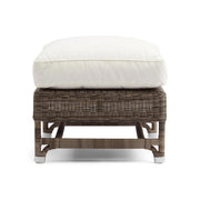 vintage stílusú rattan lábzsámoly oldalnézet