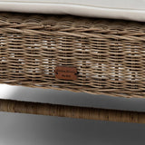 rattan lábzsámoly márkajelzés részlet