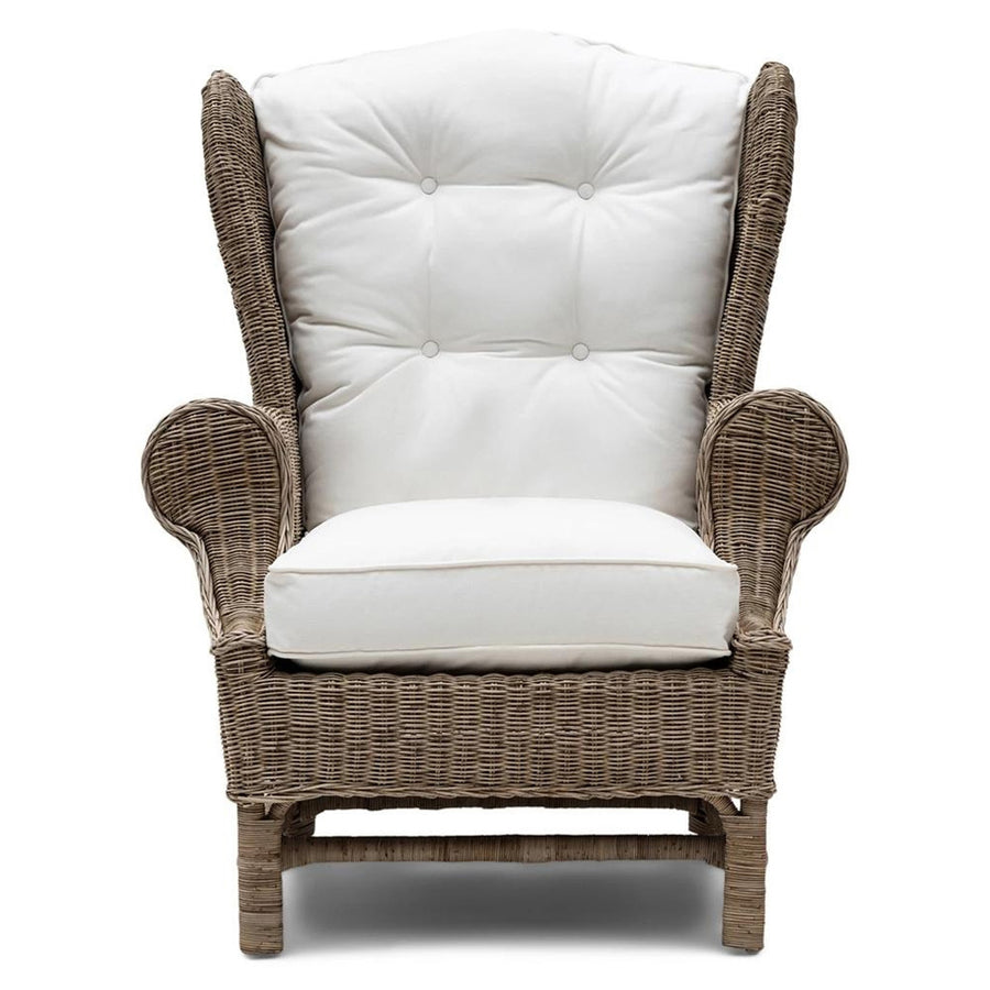 vintage rattan füles fotel klasszikus formával