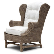 rattan fotel magas háttámlával és karfával