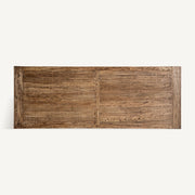 NORVIK natúr szilfa étkezőasztal 280 cm felülnézetből