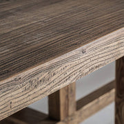 Norvik asztal natúr szilfa asztallap részlet közelről