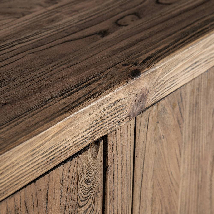 Norvik tálaló – szilfa asztallap részlet közelről