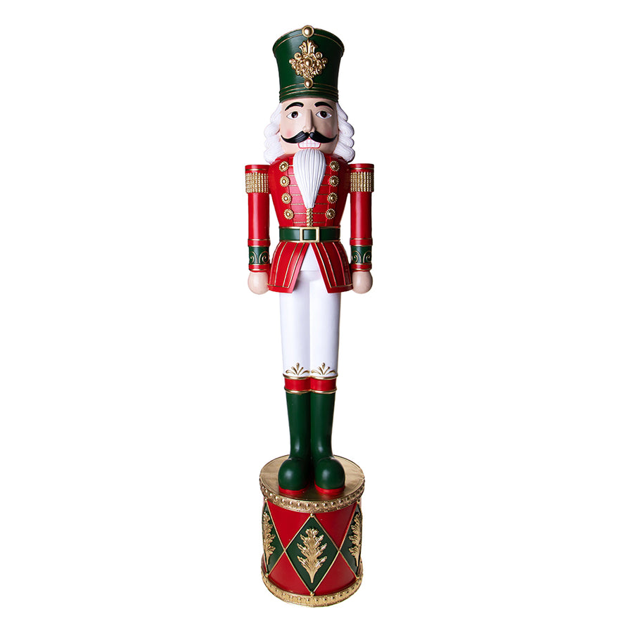 NUTCRACKER nagy diótörő figura dob talapzaton 122 cm