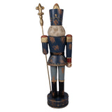 Clayre & Eef vintage kék diótörő figura antikolt felülettel hátulnézetből