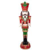 NUTCRACKER óriás LED-es dobos diótörő figura 153 cm piros zöld arany színben