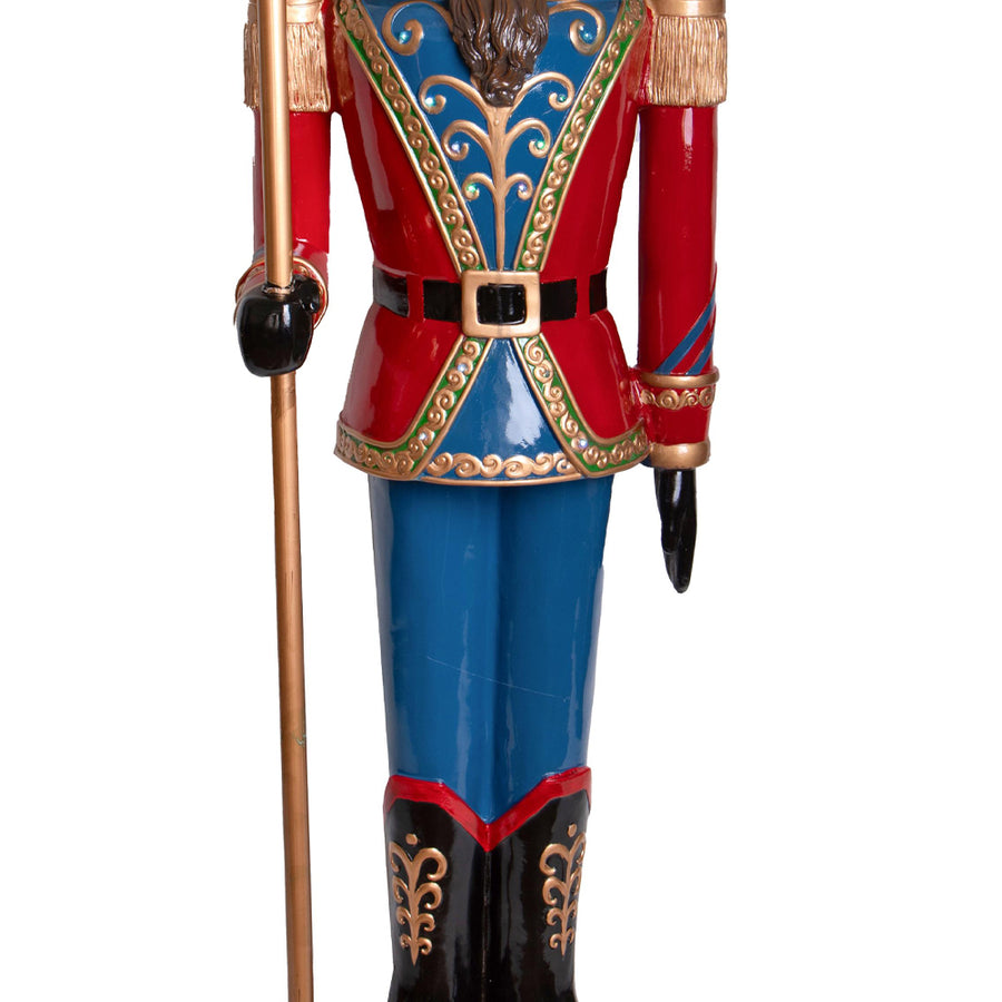 NUTCRACKER diótörő figura piros kék zöld arany díszítésű katonai egyenruhája