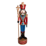 NUTCRACKER óriás LED-es diótörő figura 186 cm piros kék arany színben