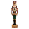 Goodwill NUTCRACKER óriás zenélő LED-es diótörő figura 183 cm bordó zöld arany színben