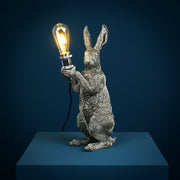 Kortárs, glamour stílusú, nyuszi figurás dizájn asztali lámpa.