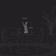 Kortárs, glamour stílusú, nyuszi figurás dizájn asztali lámpa.