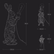 Kortárs, glamour stílusú, nyuszi figurás dizájn asztali lámpa.