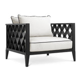 Eichholtz Ocean Club kültéri fotel matt fekete alumínium vázzal