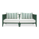 Ocean Club zöld kerti design kanapé 186 cm Sunbrella párnákkal elölnézet