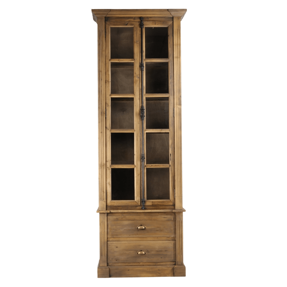 OLD FRENCH könyvszekrény szemből, zárt ajtókkal