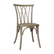 Termékfotó – Old French natúr kaucsukfa étkezőszék fonott ülőfelülettel, fehérített natúr színben.