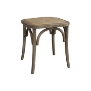 OLD FRENCH natúr színű kaucsukfa–rattan ülőke, klasszikus ívelt lábakkal