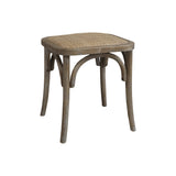 OLD FRENCH natúr színű kaucsukfa–rattan ülőke, klasszikus ívelt lábakkal