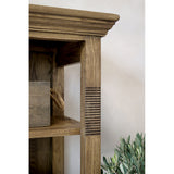 OLD FRENCH tálalószekrény felső sarok részlete, natúr nyárfa felület és klasszikus párkányprofil