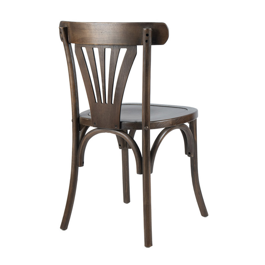 Old French szilfa bisztró szék hátulnézet