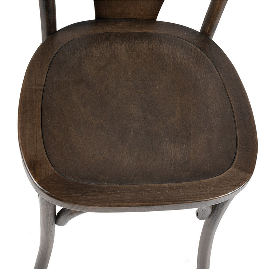 Old French szilfa bisztró szék ülőlap részlet