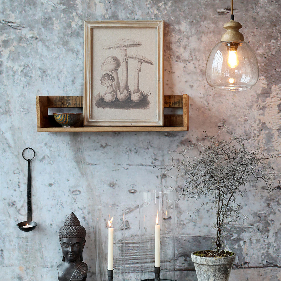 Old French függeszték lámpa 16 cm vintage enteriőrben, képpel és gyertyákkal.