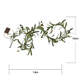 OLEA mű olíva girland méretarányos képe 180 cm hosszúsággal