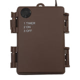 OLEA LED-es olíva girland elem- és időzítő doboza közelről