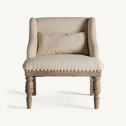 Objat koloniál stílusú fotel bézs kárpitozással