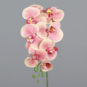 Hosszú szárú, Real Touch hatású barackszínű mű orchidea.