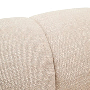 Krémszínű, 3 személyes formatervezett design kanapé.