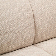 Krémszínű, 3 személyes formatervezett design kanapé.