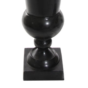 Öntött alumíniumból készült, kültérre is alkalmas, fekete színű óriás kaspó-váza.