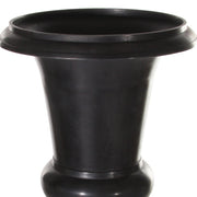 Alumíniumból készült,, fekete színű óriás kaspó-váza.