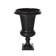 Alumíniumból készült,, fekete színű óriás kaspó-váza.