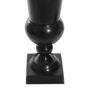 Öntött alumíniumból készült, kültérre is alkalmas, fekete színű óriás kaspó-váza .