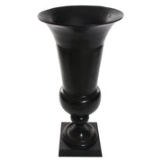 Öntött alumíniumból készült, kültérre is alkalmas, fekete színű óriás kaspó-váza .