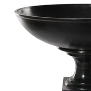 Fém, fekete színű óriás talpas kaspó-tál.