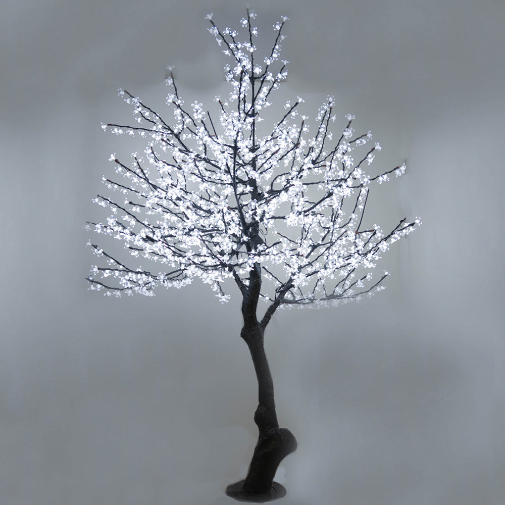 LED fényforrással kialakított, virágzó cseresznyefát idéző karácsonyi dekorációs fa.
