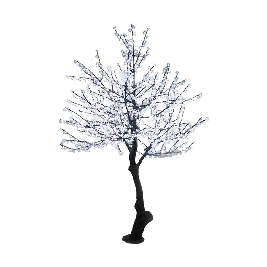 LED fényforrással kialakított, virágzó cseresznyefát idéző karácsonyi dekorációs fa.