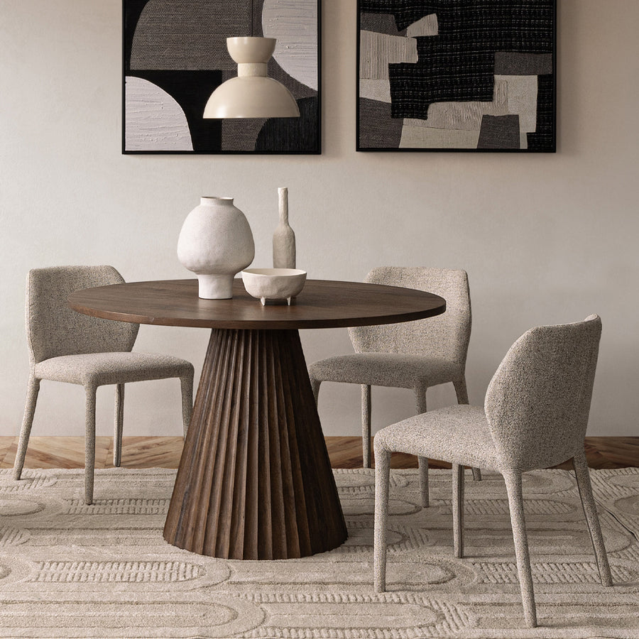 ORISSA barna mangófa étkezőasztal Ø 120 cm