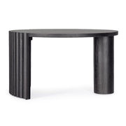 Mangófából készült, fekete színű, formatervezett dizájn dohányzóasztal