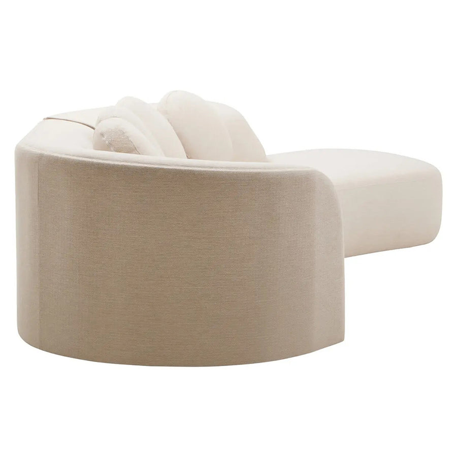 3 személyes, formatervezett íves design kanapé.