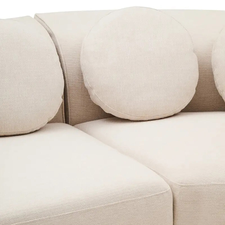 3 személyes, formatervezett íves design kanapé.