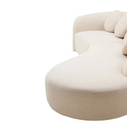 3 személyes, formatervezett íves design kanapé.